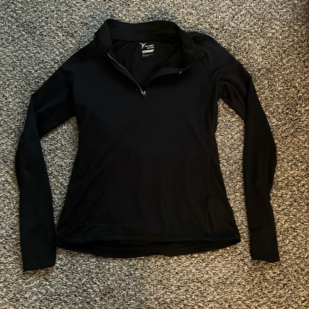 Old navy active black quarter zip long sleeve